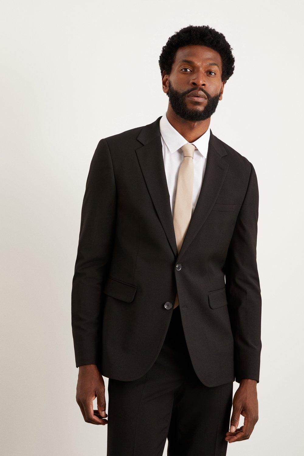 

Черный пиджак скинни Essential Burton, черный