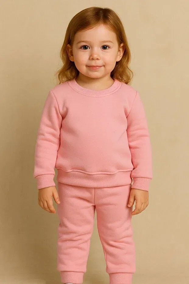 Детский комплект свитшота и брюк с длинным рукавом Ueskids, Pink