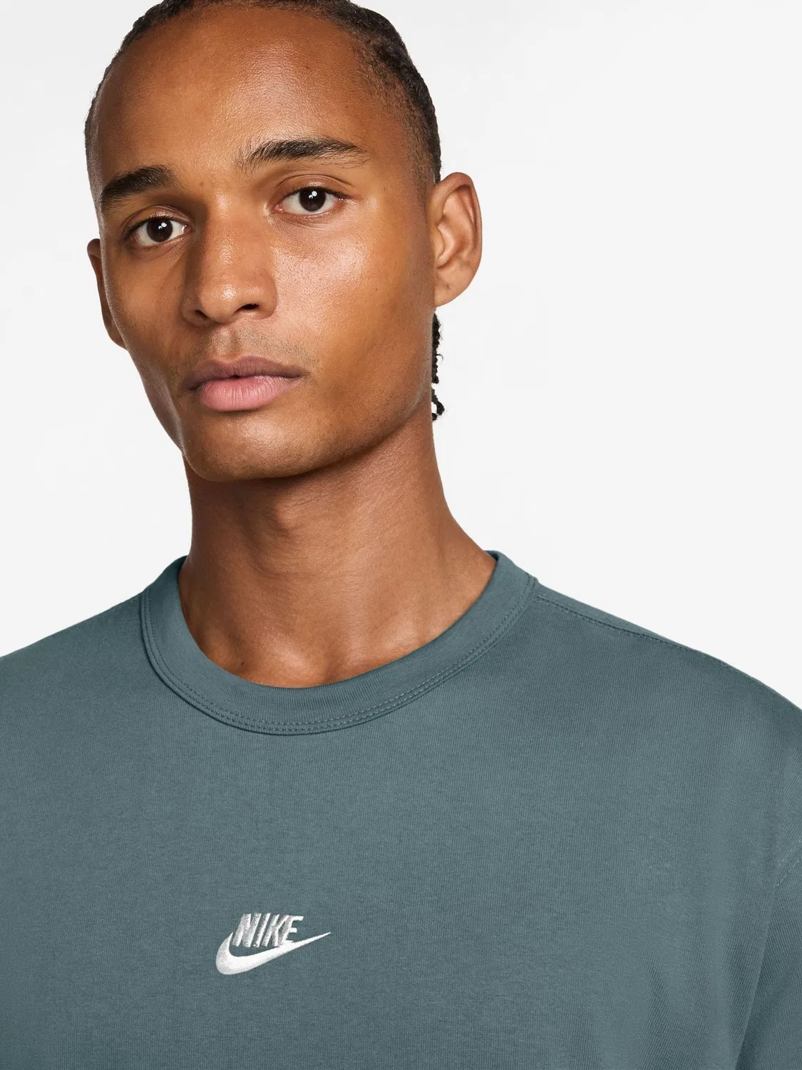 Футболка, хлопок, Sportswear Premium Essentials Nike, Mineral Slate — фото 3