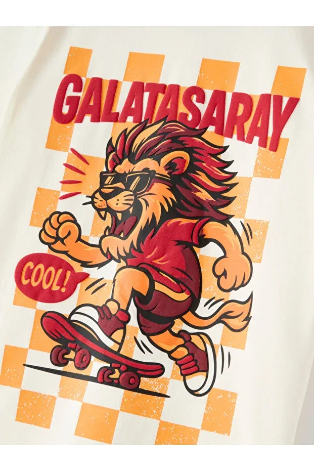 Детская футболка для девочек с коротким рукавом Galatasaray Kids T-Shirt C261035 Gsstore, Ecru — фото 3