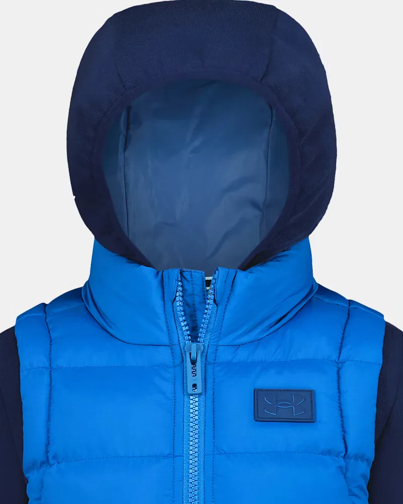Детский утепленный стеганый жилет UA 2-Fer UnderArmour, Aegean Blue/Blackout Navy — фото 2