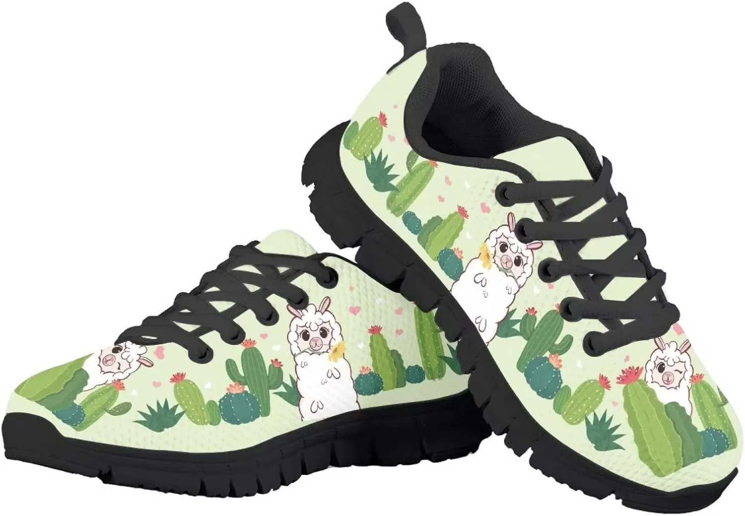 Детские кроссовки для девочек с принтом Cute Animal Graphic Agoviwo, Alpaca