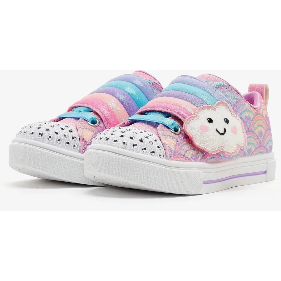 Детские кроссовки с подсветкой Twinkle Sparks Cloud Cutie Skechers, Фиолетовый — фото 3