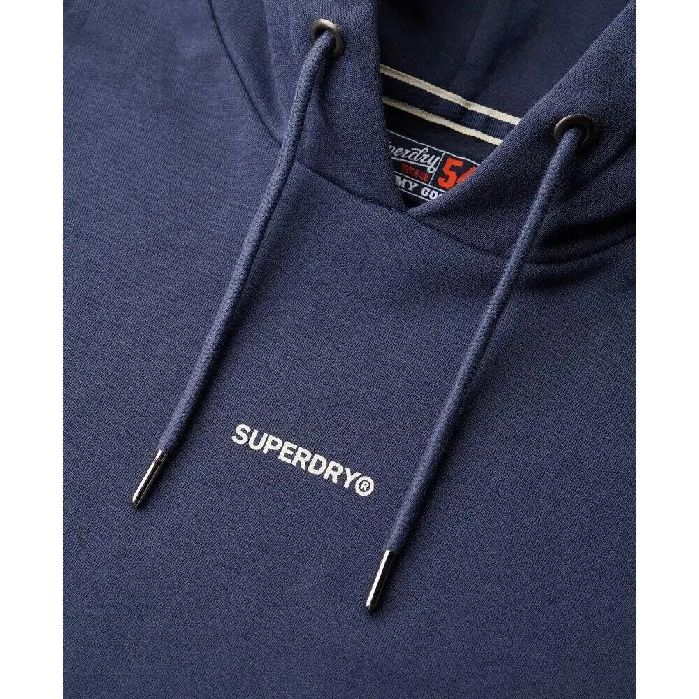 Женское худи с капюшоном и кенгуру карманом Superdry, Navyblau — фото 4