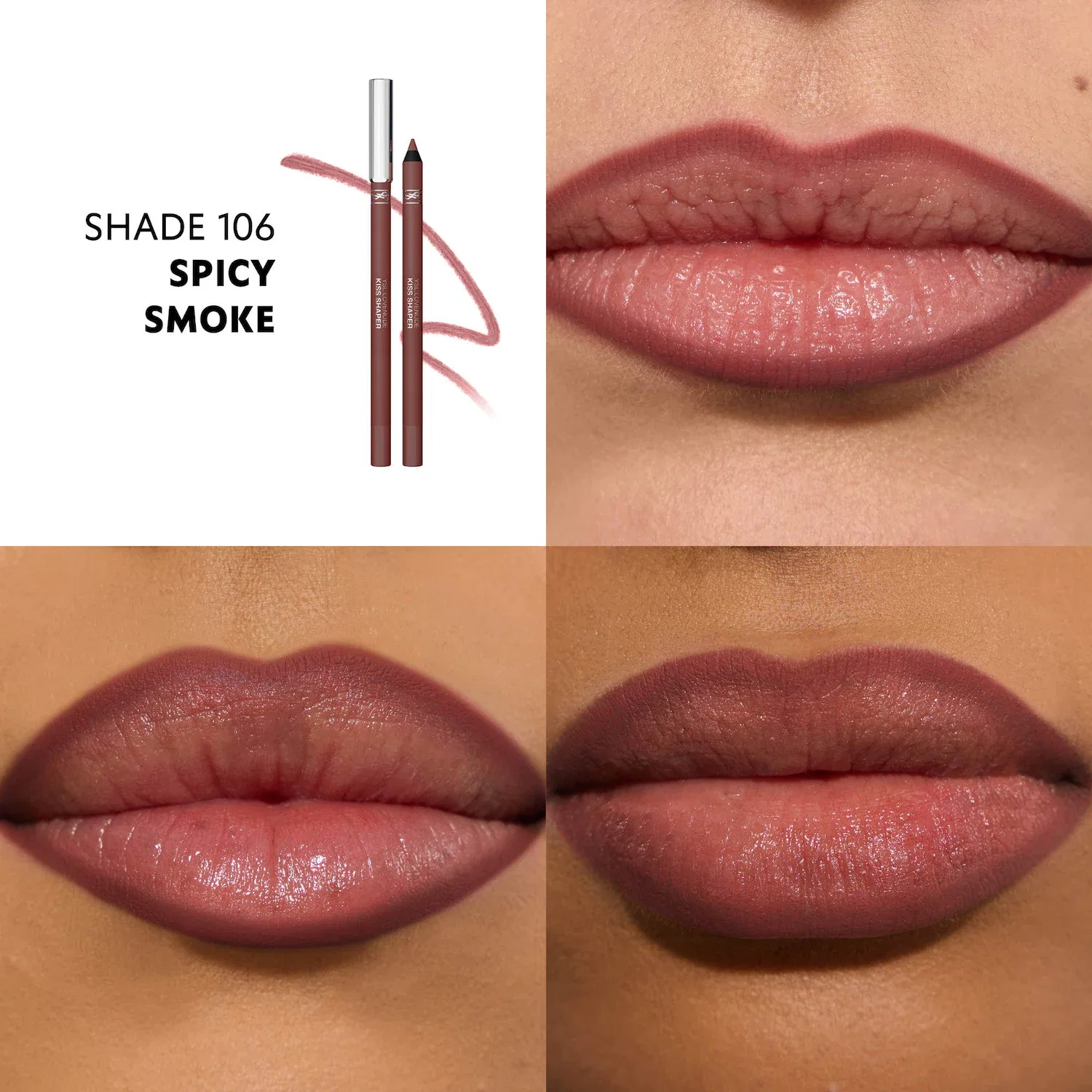 Карандаш для губ Yves Saint Laurent, 1.2 г, с матовым финишем, Spicy Smoke — фото 2