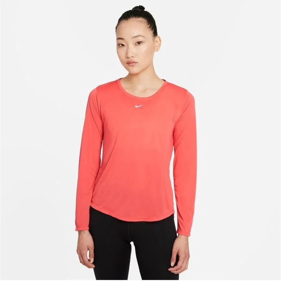 Женский лонгслив с длинным рукавом Nike Dri-FIT One Top, Оранжевый