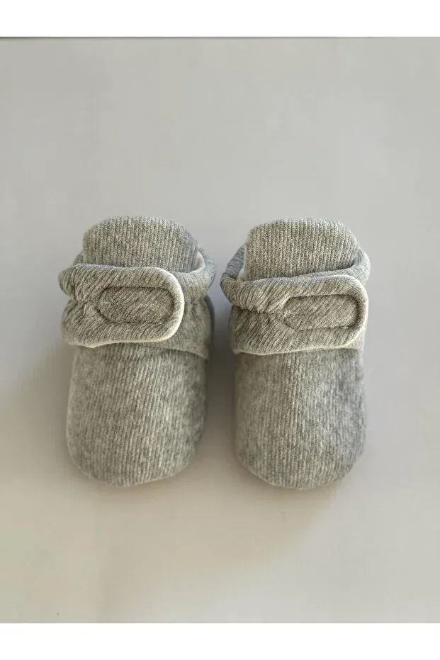 Детские пинетки-тапочки текстильные Baby, Gray