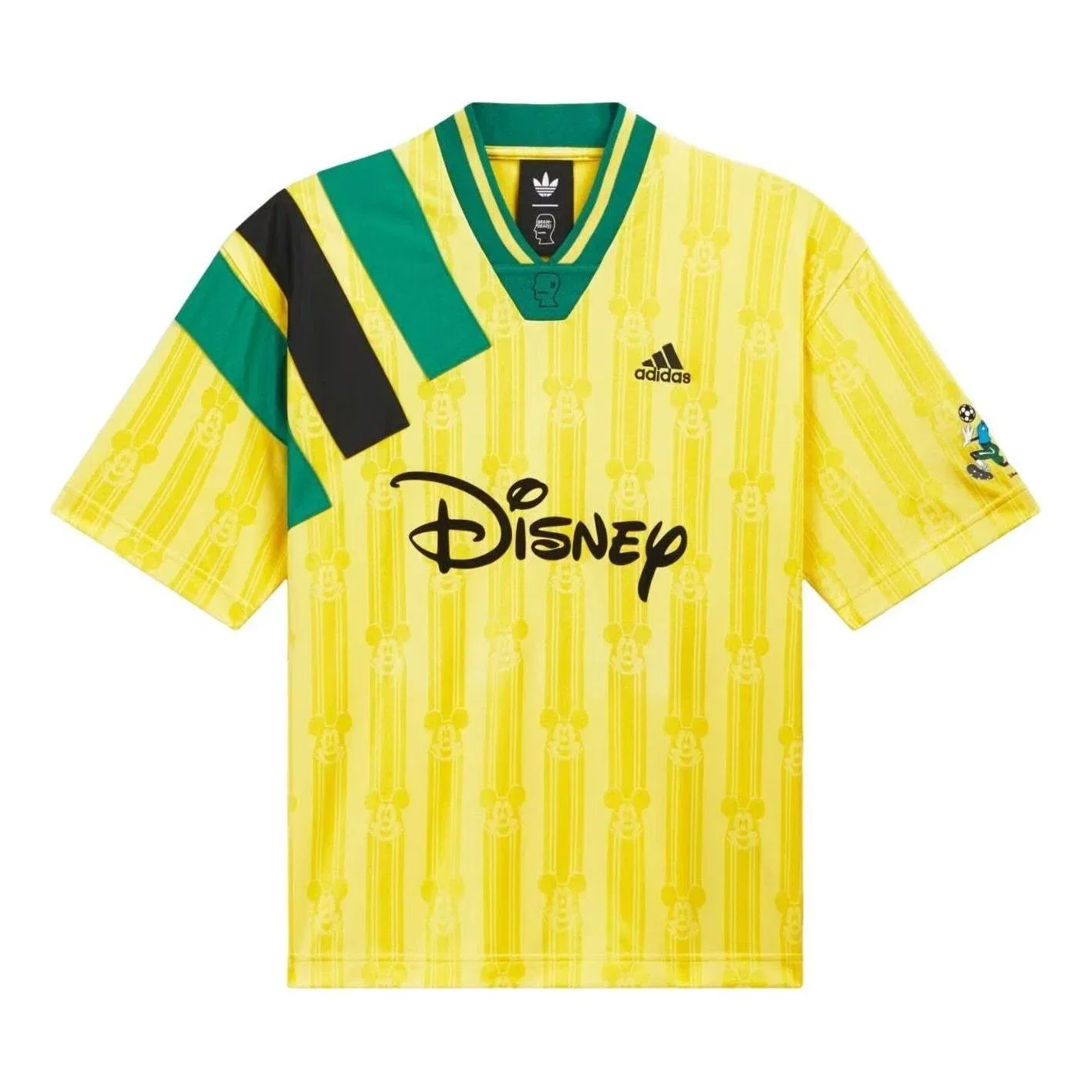 Мужская футболка с принтом Adidas x Brain Dead x Disney Football Jersey Bold Gold, золотистый