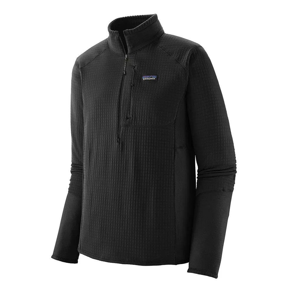 Пуловер мужской с воротником-стойкой R1 Patagonia, Black/Black