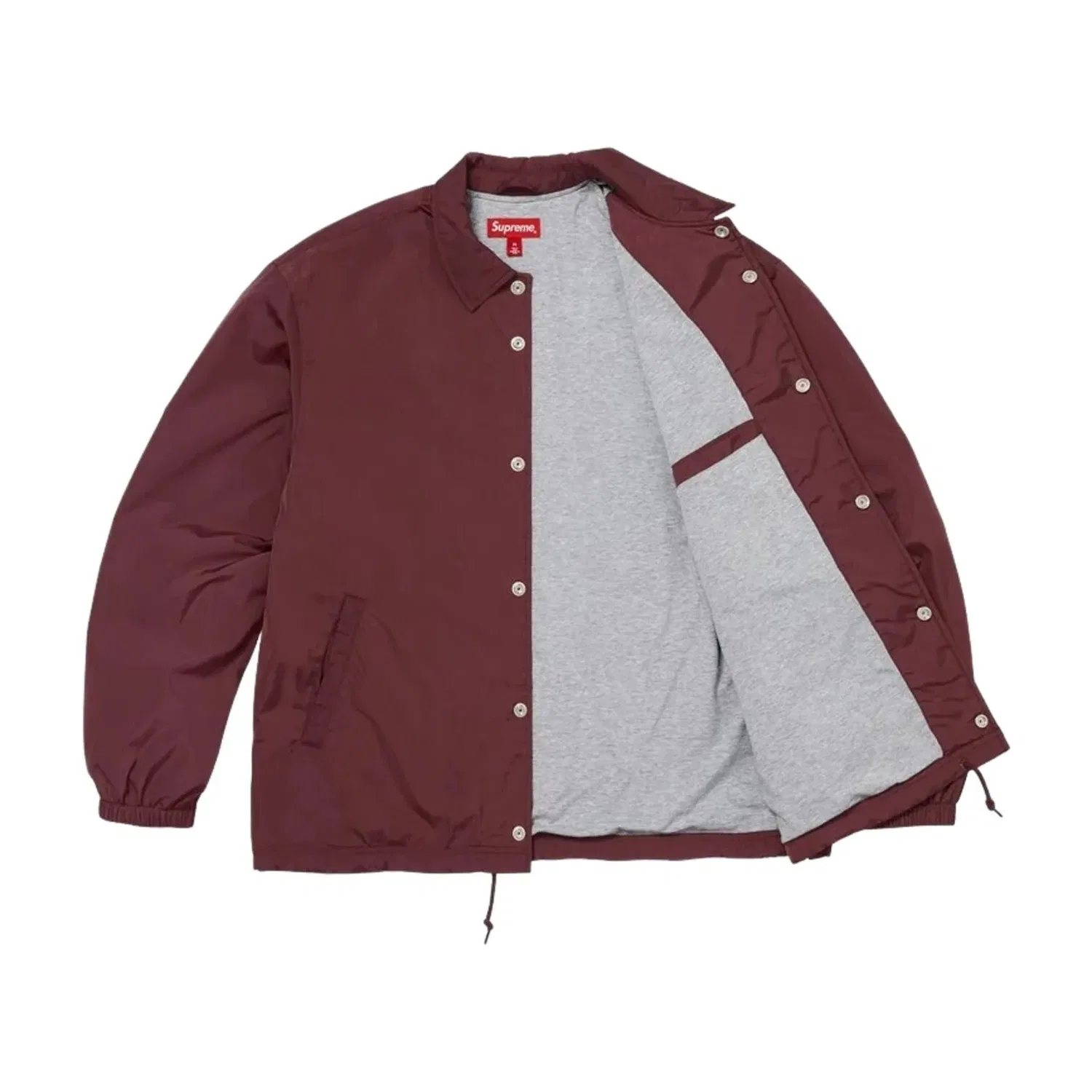 Мужская куртка FW26 Coaches Jacket 'Burgundy' Supreme, бордовый — фото 2