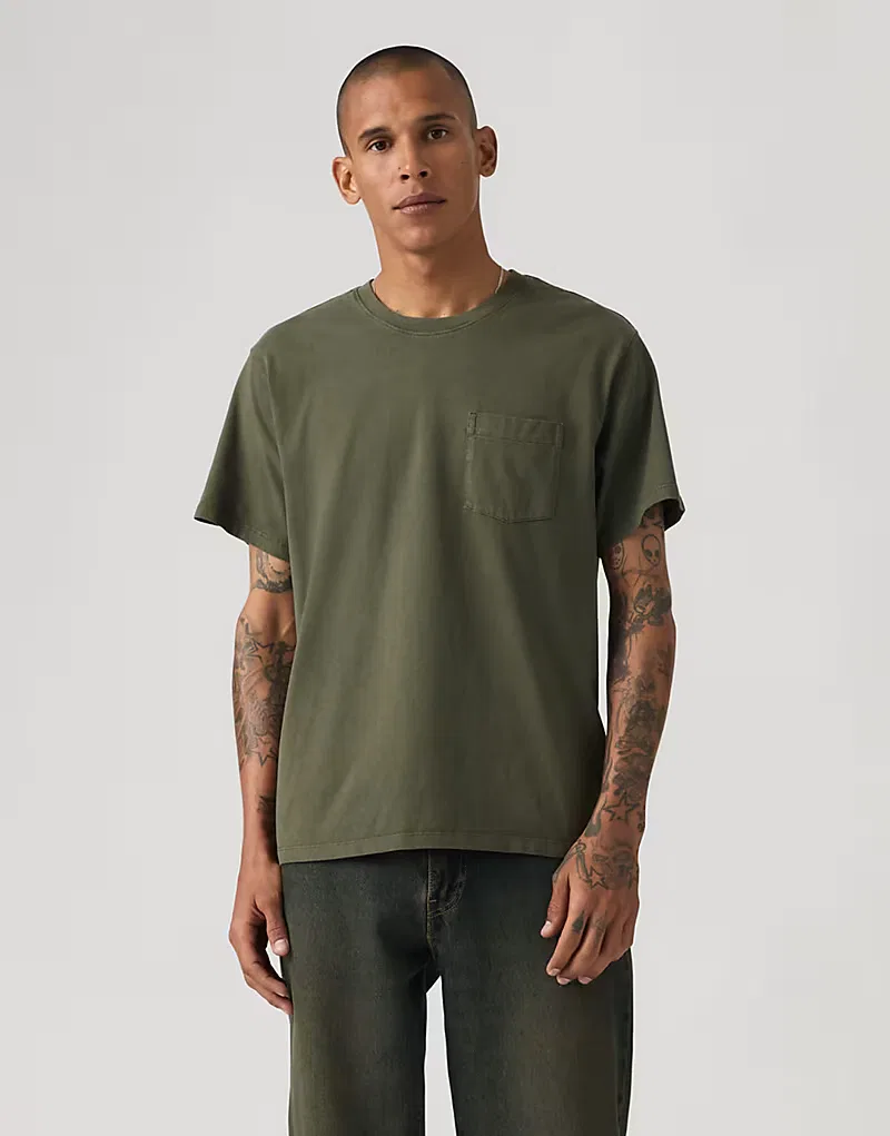 Футболка Levi's Essential с карманом, зеленого