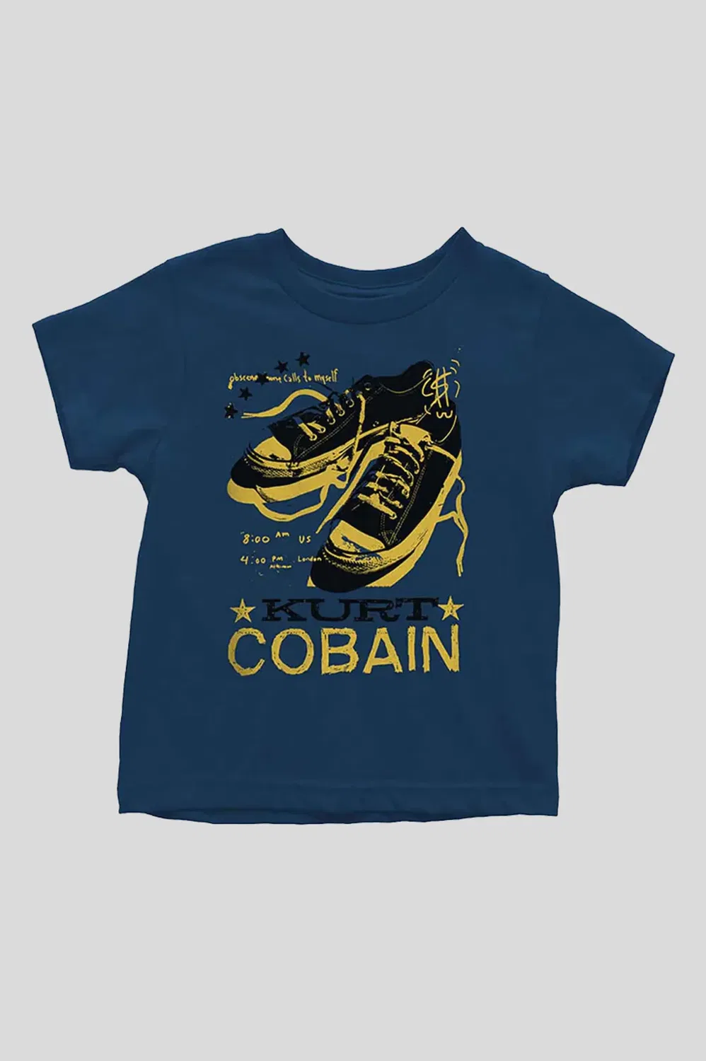 Детская футболка с принтом Toddler Laces Tee Kurt Cobain, Navy — фото 4