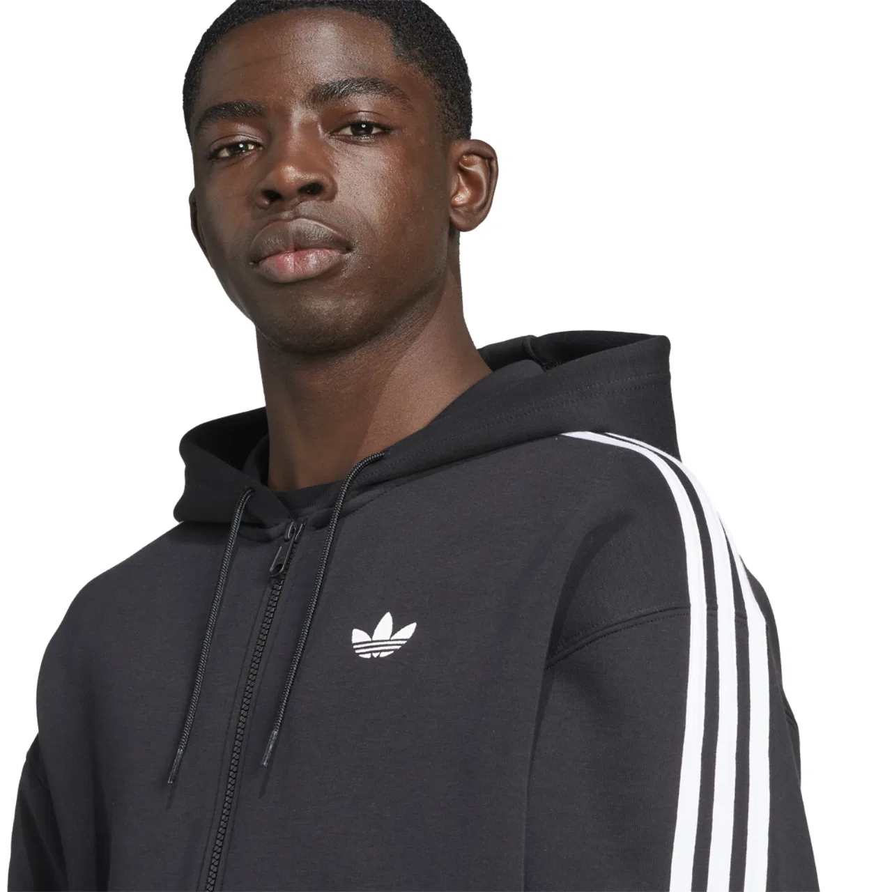 Мужское худи Oversize Full-Zip Adicolor Adidas, черный — фото 4