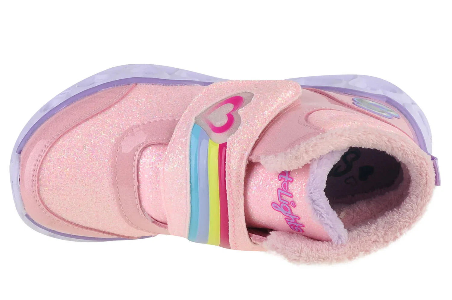 Детские зимние ботинки для девочек Heart Lights Skechers, Rosa — фото 3
