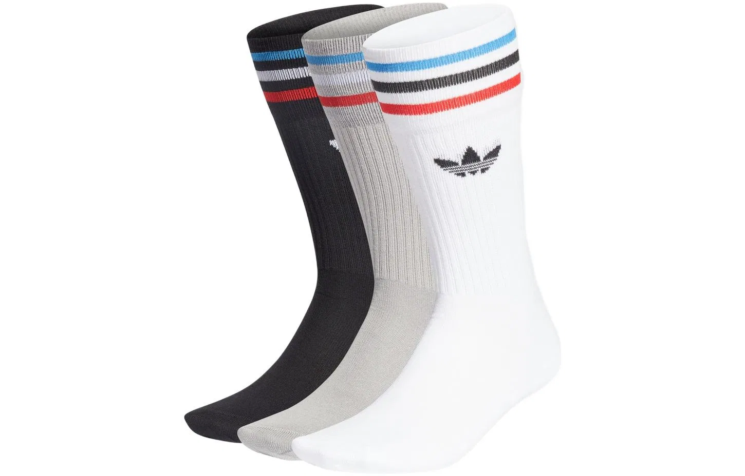 Носки Adidas Originals, 3 пары, Белый/Серый/Черный