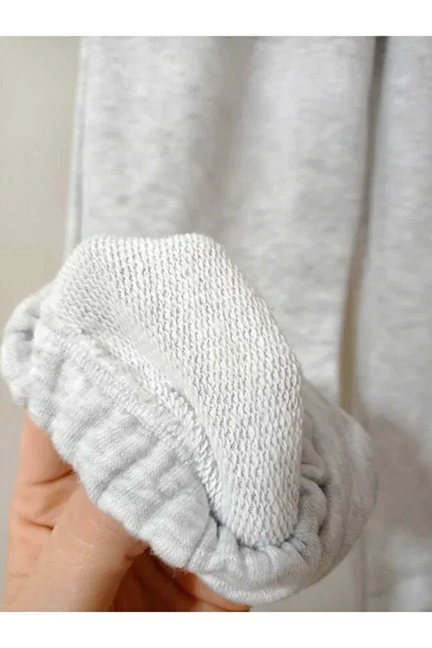 Детские спортивные штаны для девочек хлопковые Krm Kerem Bebe, Gray — фото 4