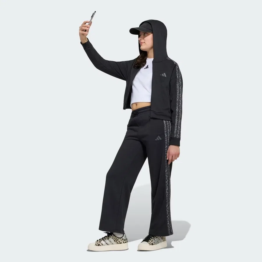 Детский свитшот с капюшоном и молнией Seasonals Animal Full Zip adidas, Черный — фото 3