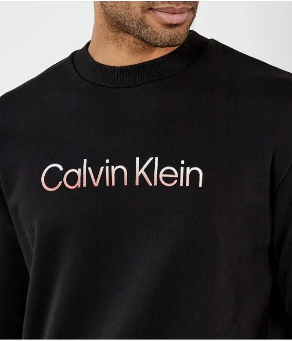 Мужской пуловер хлопковый Felpa Calvin Klein, коричневый — фото 4