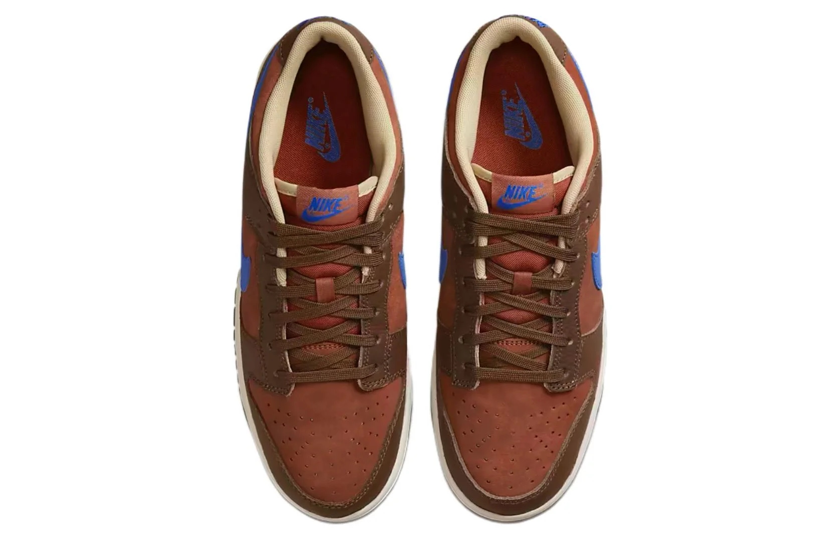 Кроссовки Nike Dunk Low Premium, коричневый/синий — фото 4