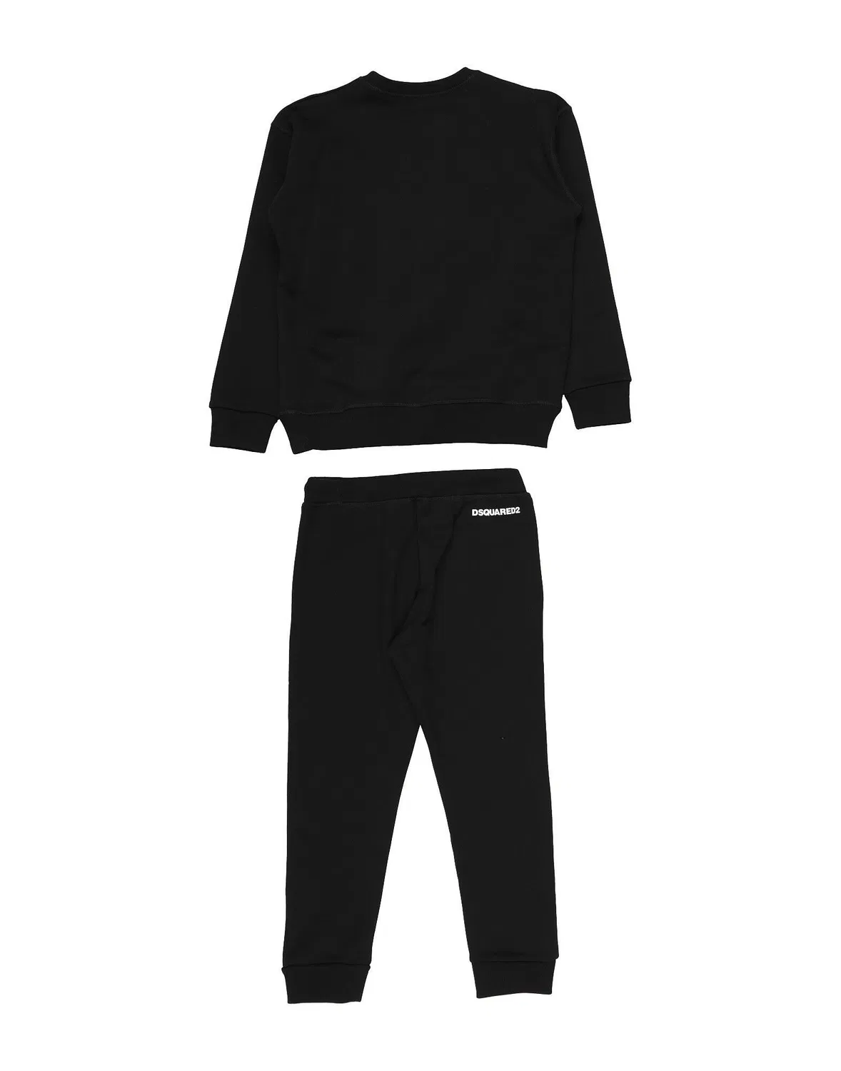 Спортивный костюм из французского терри с принтом Dsquared2, черный — фото 2