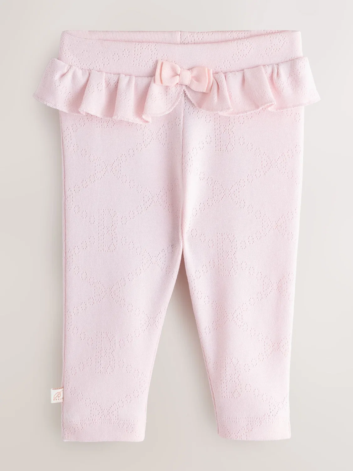 Леггинсы детские 2 шт. Pointelle Layette Baker by Ted Baker, белый/розовый — фото 2