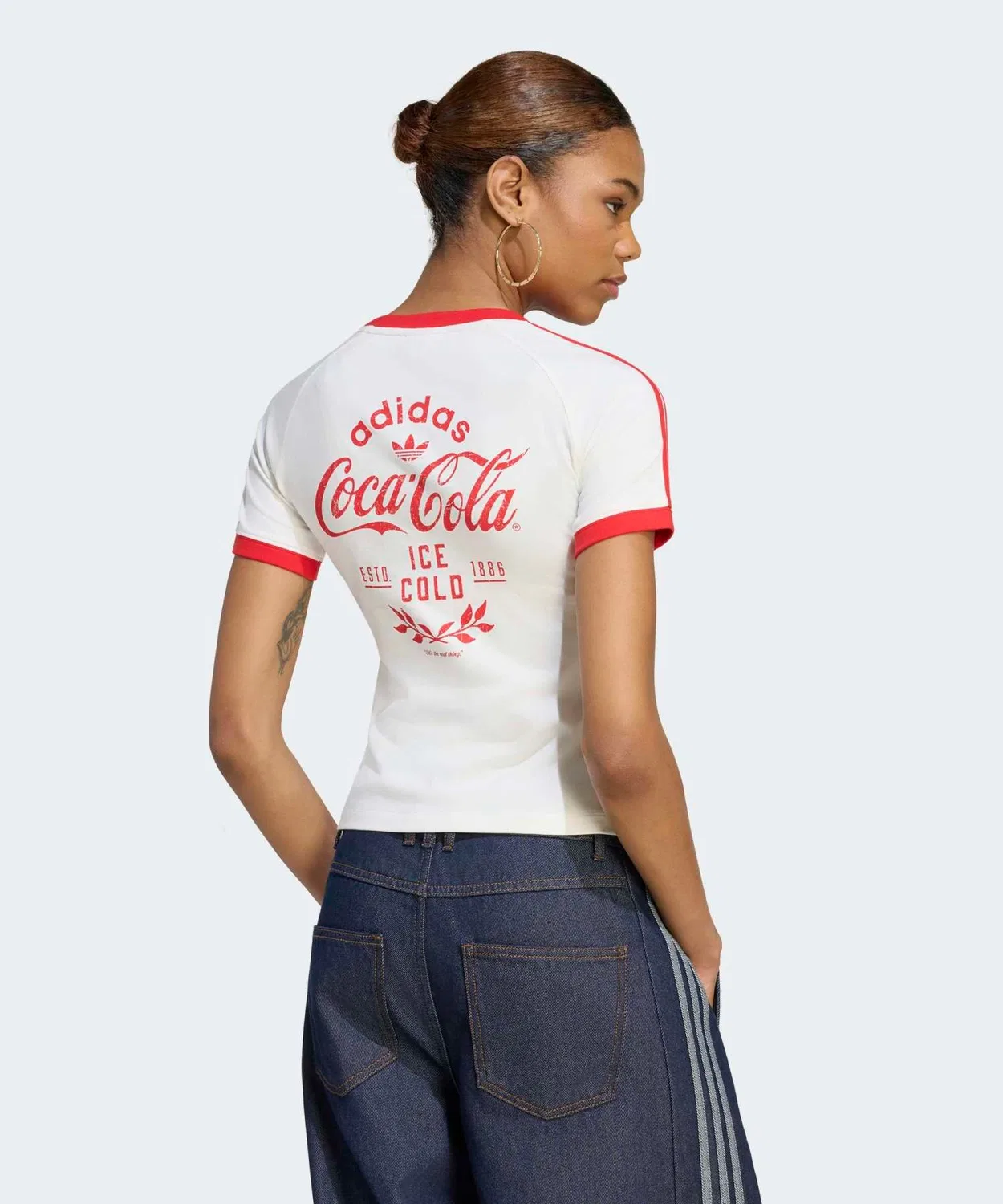 Женская футболка с длинным рукавом3 Stripes Tee Adidas Originals, White — фото 2