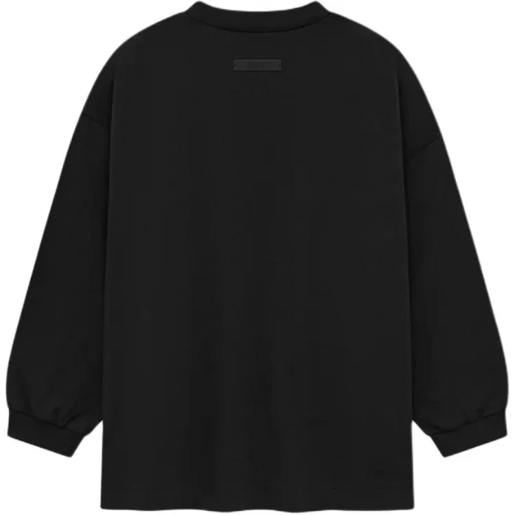 Детская футболка с длинным рукавом Fear Of God Essentials, Obsidian Black/Black — фото 3