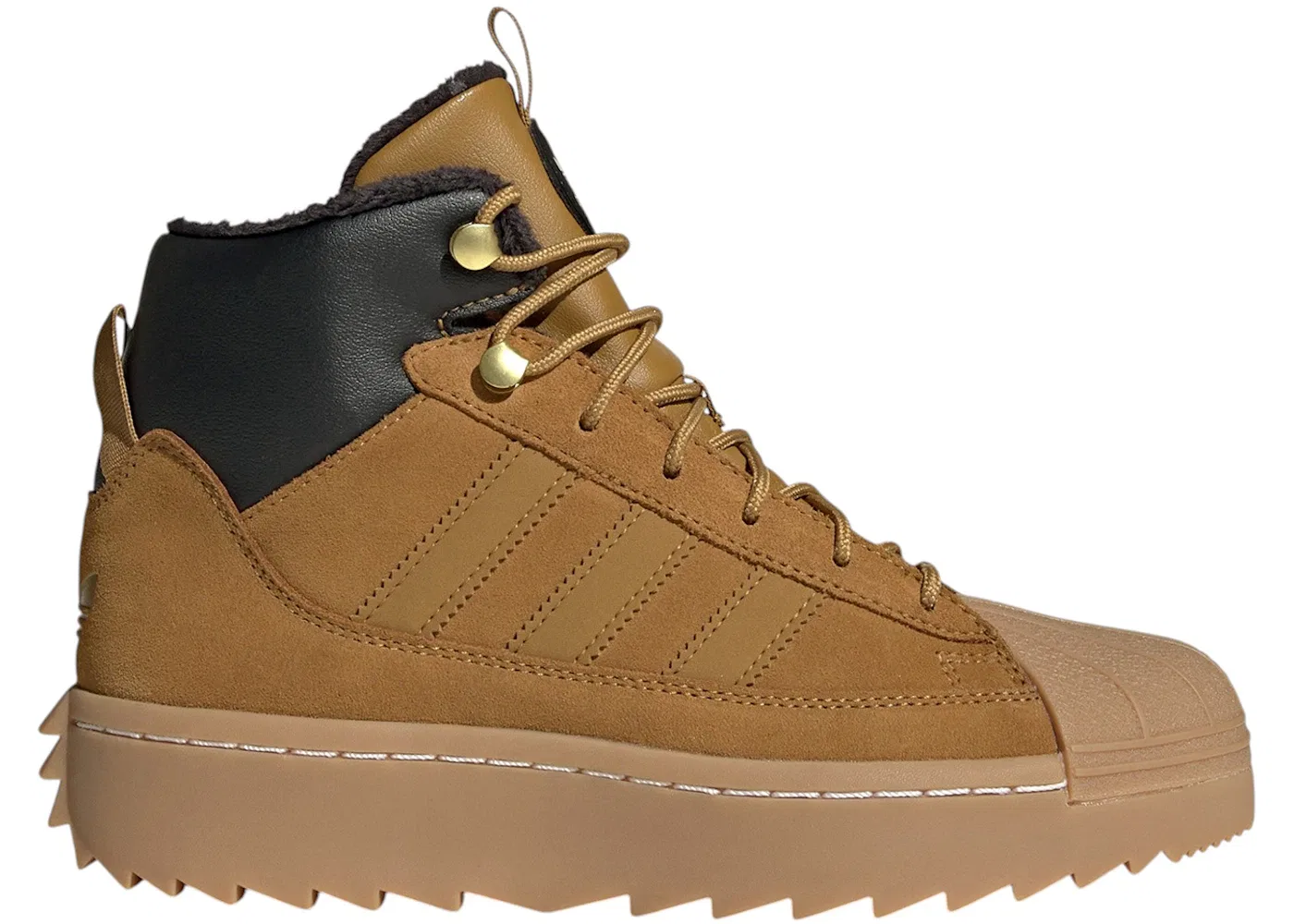 Детские кроссовки Lifestyle с утеплением Adidas Superstar Winterized Trek, Bronze Strata/Bronze Strata/Gum
