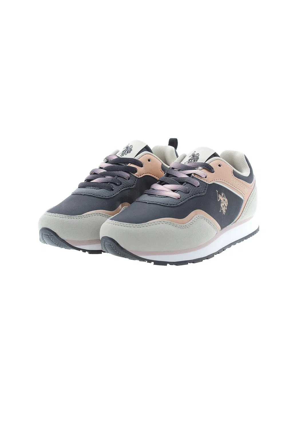 Детские кроссовки для мальчиков на шнуровке Nobik010k/Cnh3 U.S. POLO ASSN., Black Beige — фото 3