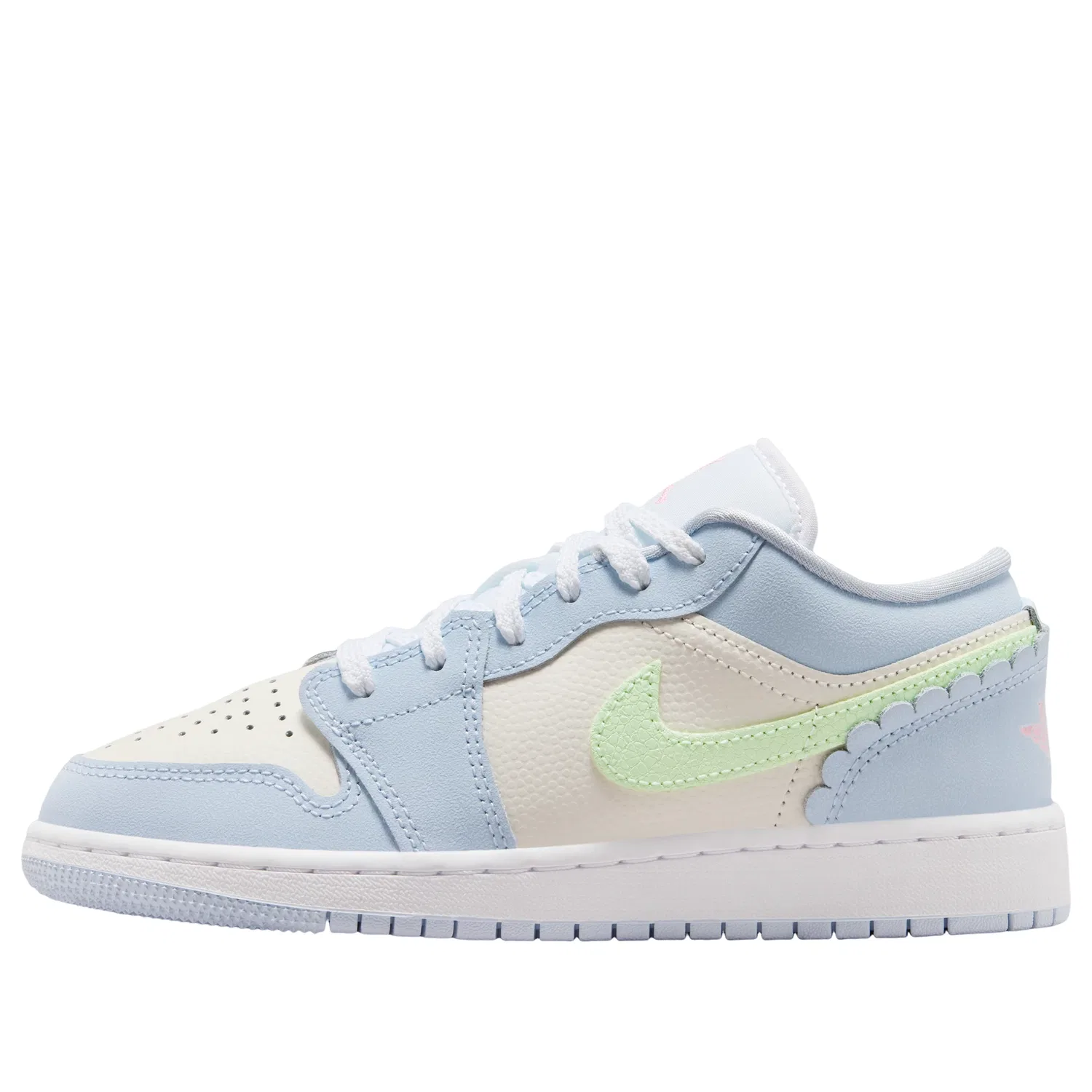 Детские кроссовки для девочек с низким верхом Half Blue Sail Vapor Green Jordan, синий