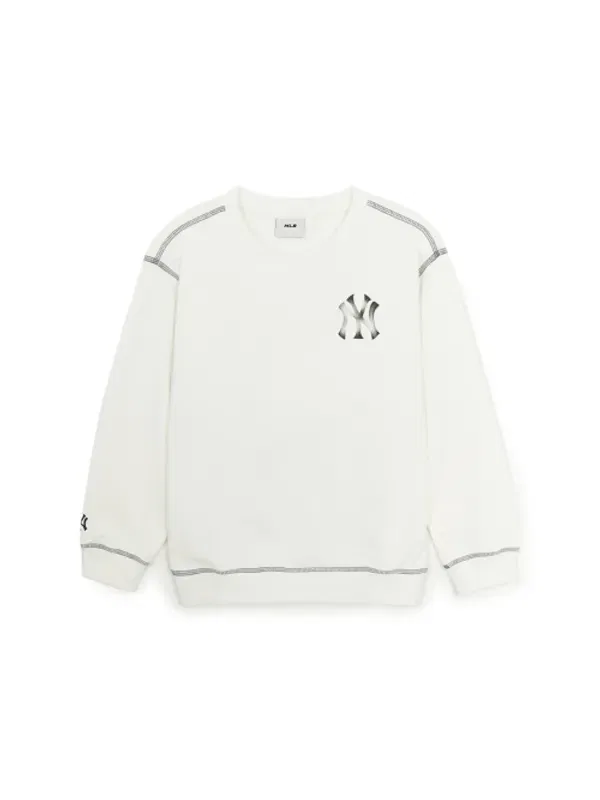 Свитшот с логотипом, Street Basic Logo Artwork Mlb Kids, слоновая кость — фото 3