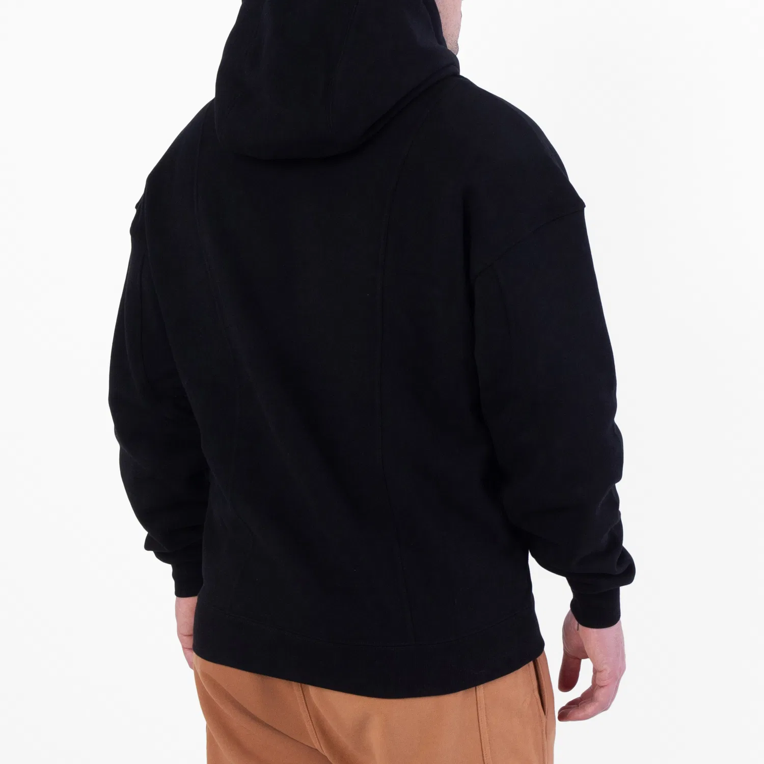 Худи на молнии Saint Laurent Half-Zip Hoodie, Black — фото 4