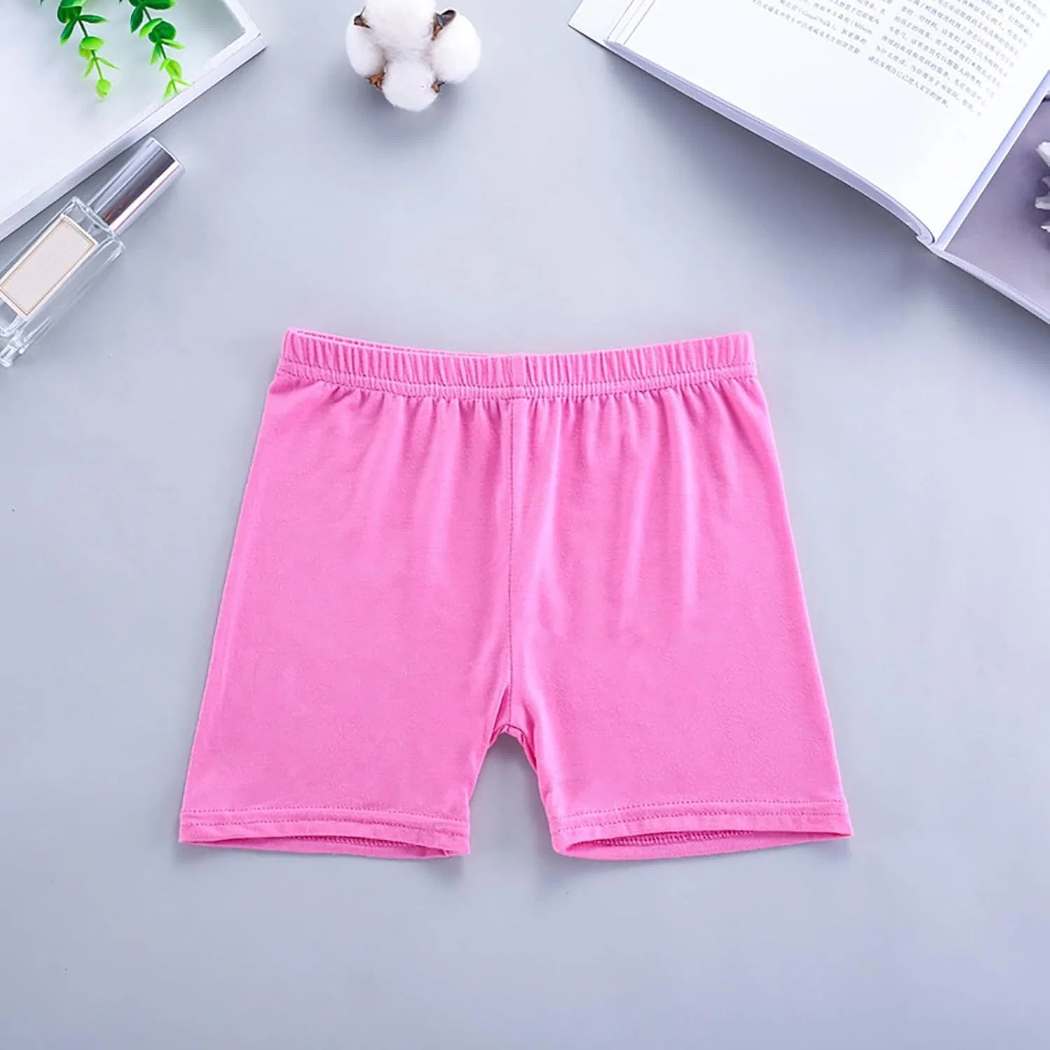 Шорты велосипедки для девочек, хлопок, дышащие, 2-hot Pink — фото 2