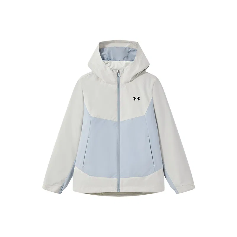Детская тонкая куртка с капюшоном на молнии Under Armour, Light Gray