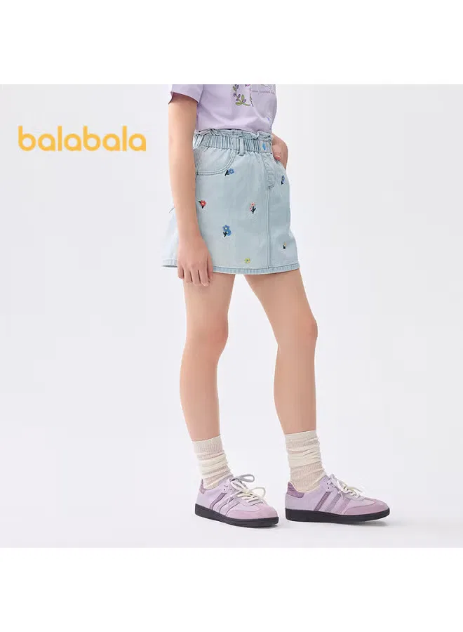 Шорты детские с вышивкой цветочных бутонов 208225110004 Balabala, голубой