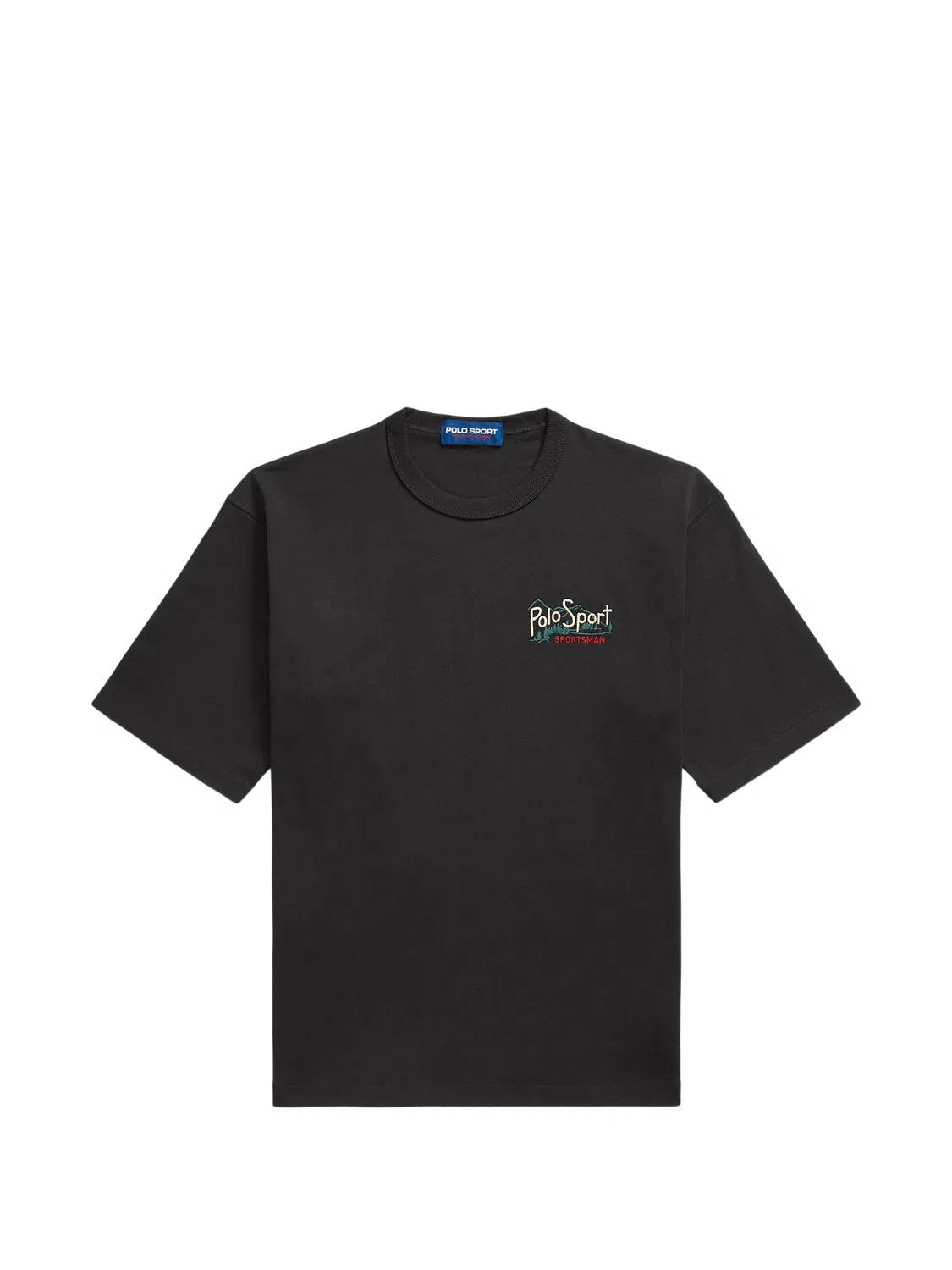 Футболка хлопковая черная Polo Ralph Lauren, черный