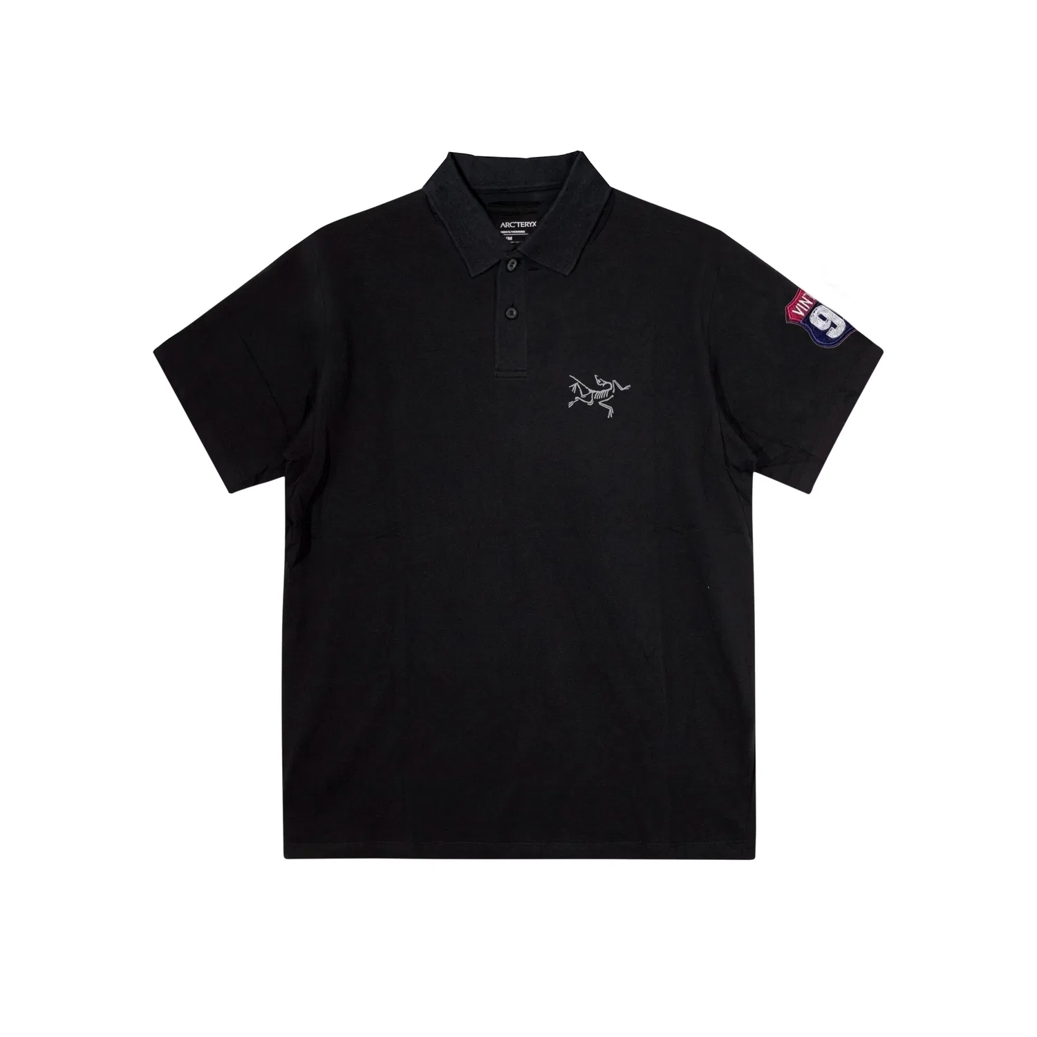 Унисекс футболка с поло-воротником KRAGG T Shirts Arcteryx, Black