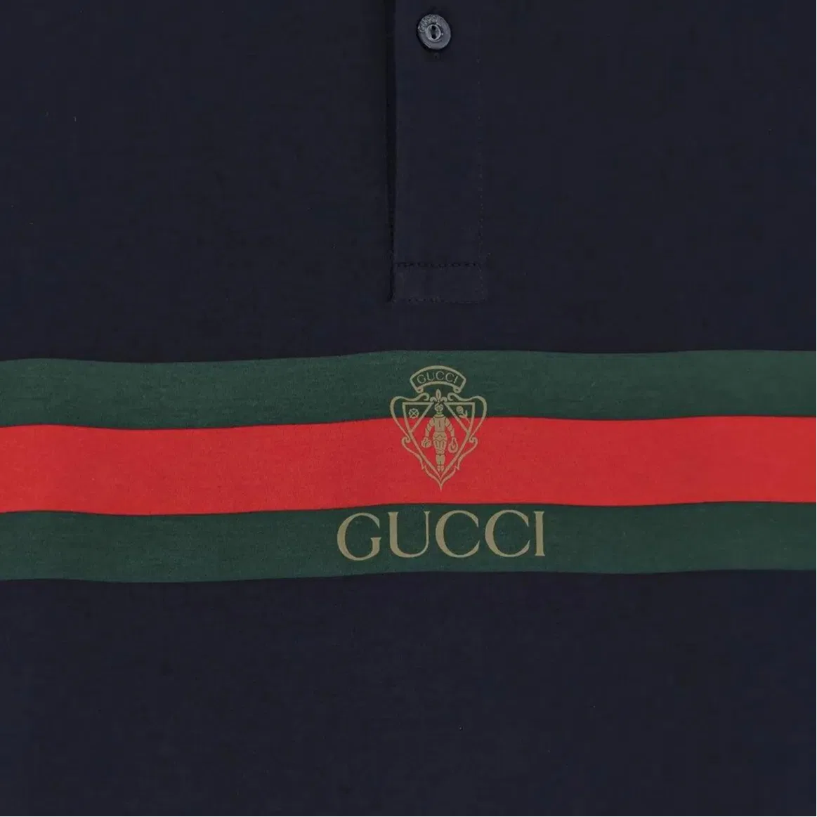 Поло GUCCI мужское, темно-синее — фото 4
