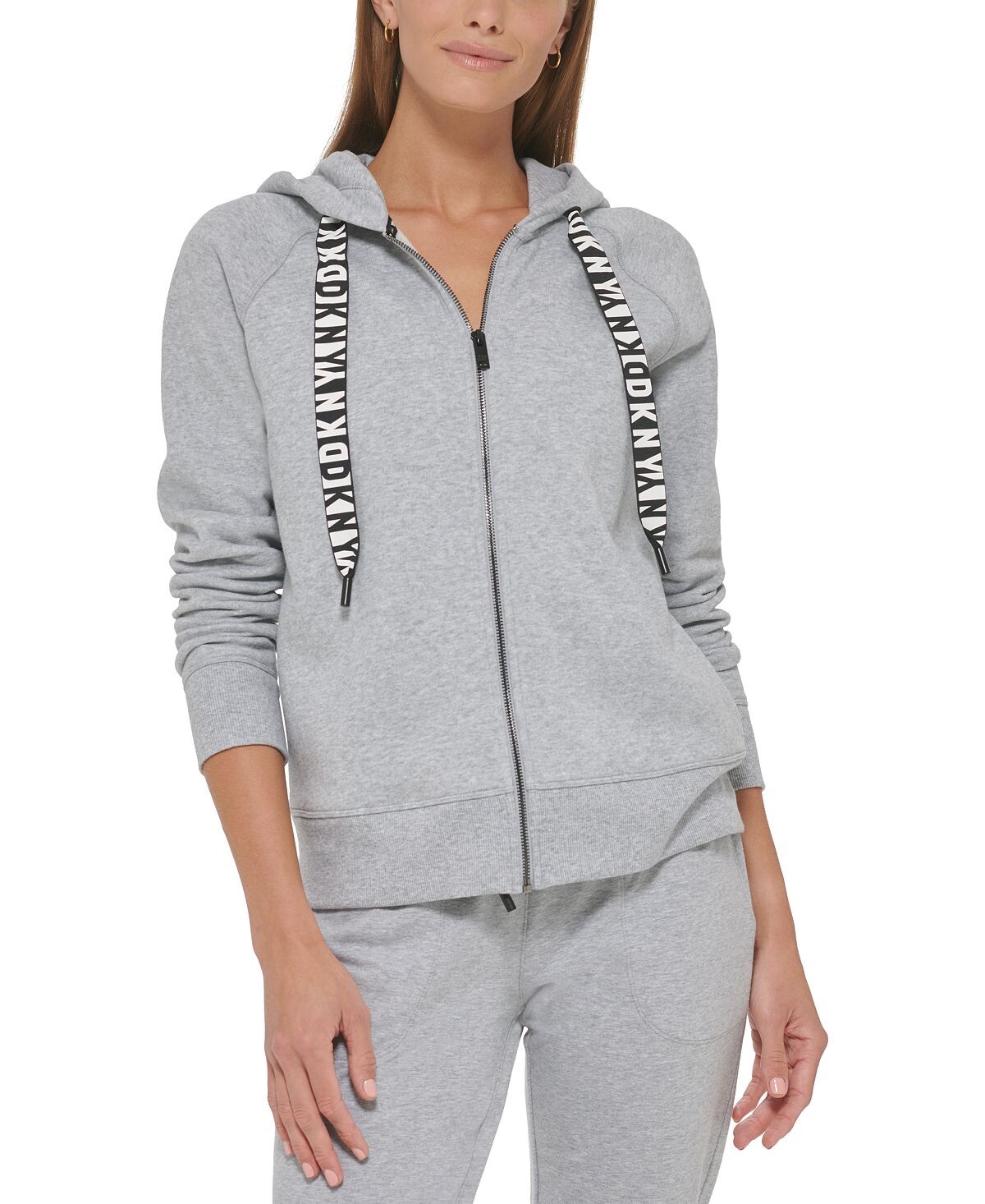 

Женская худи с логотипом и кулиской DKNY, мульти, Серый, Женская худи с логотипом и кулиской DKNY, мульти