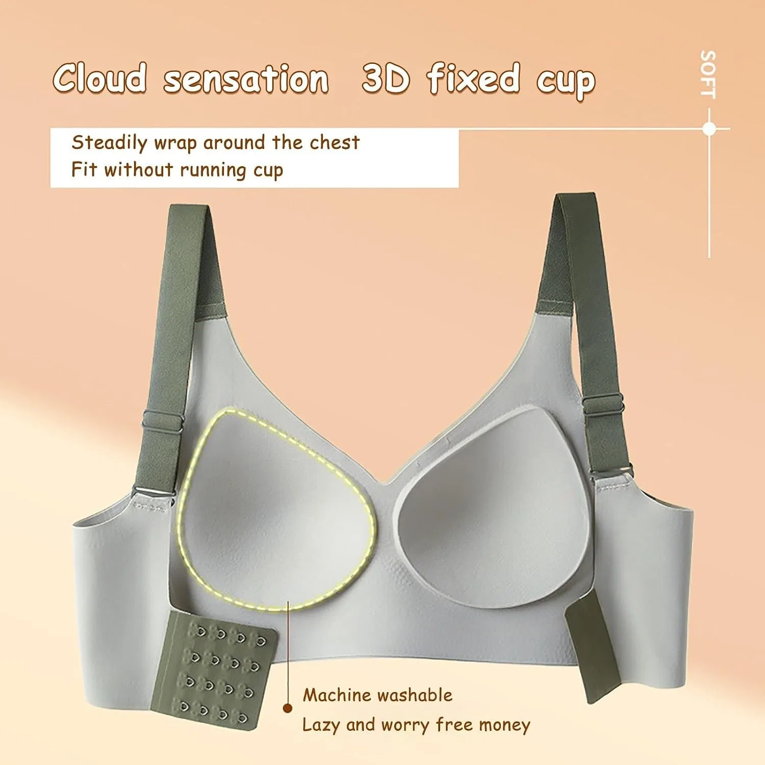 Generic Shaper Bra, Green, XXXL — фото 3
