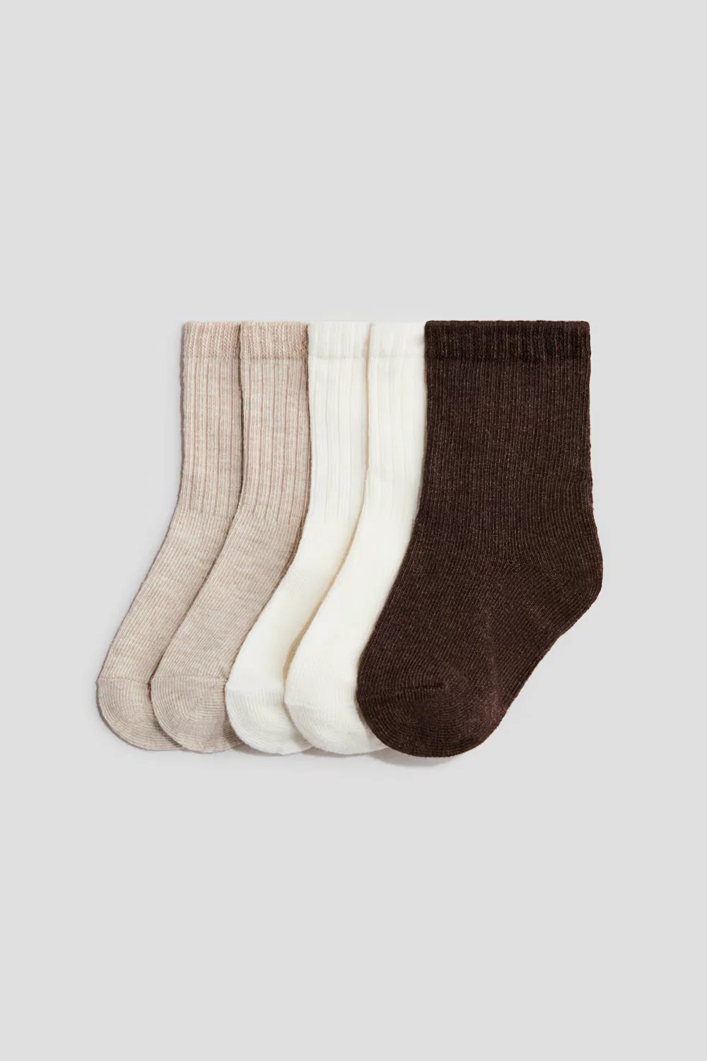 Набор из 5 пар носков H&M, Hellbeige/Braun
