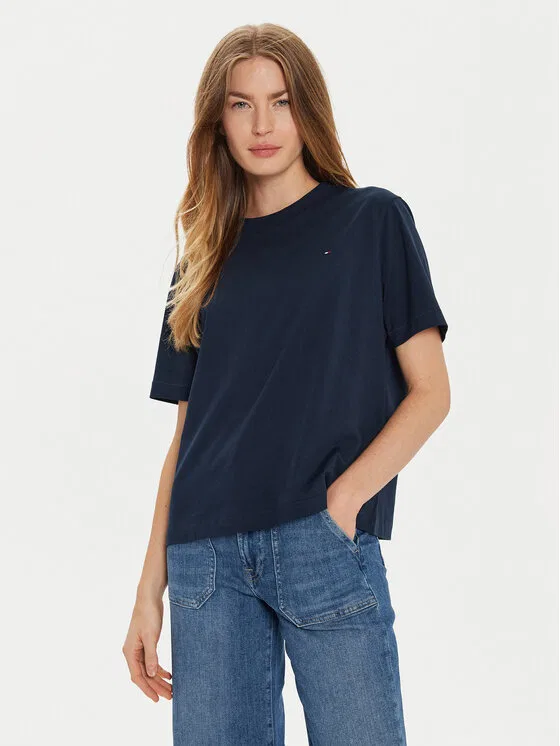 Футболка relaxed fit Modern Flag Tommy Hilfiger, темно-синий