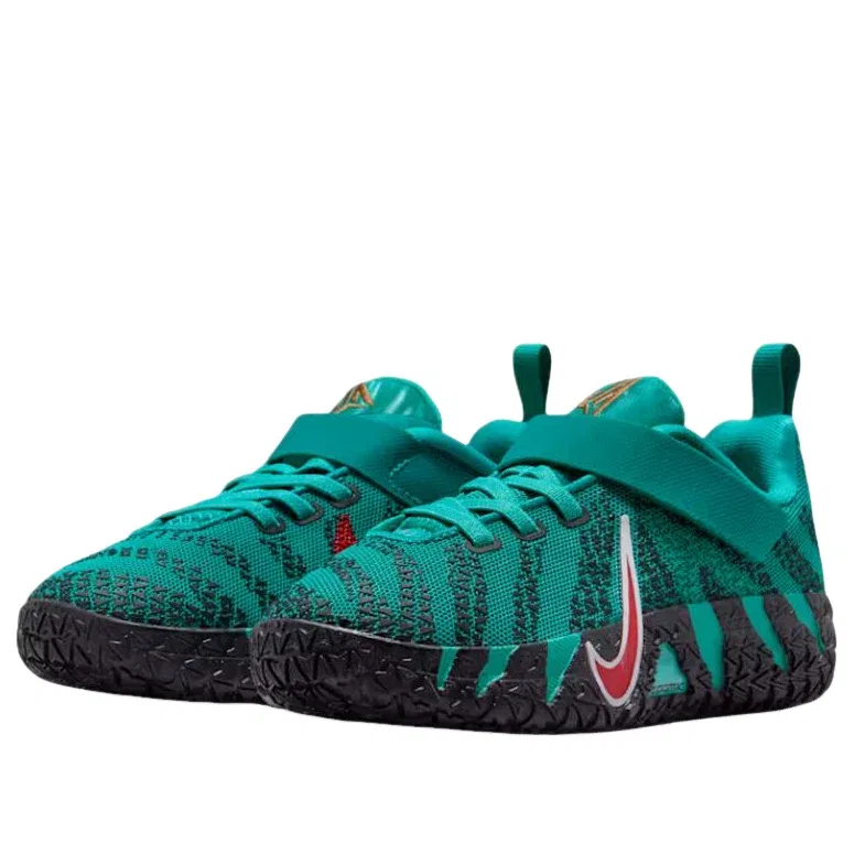 Детские кроссовки для мальчиков с закрытой шнуровкой Nike Ja 3 Scratch 3.0, зеленый — фото 3