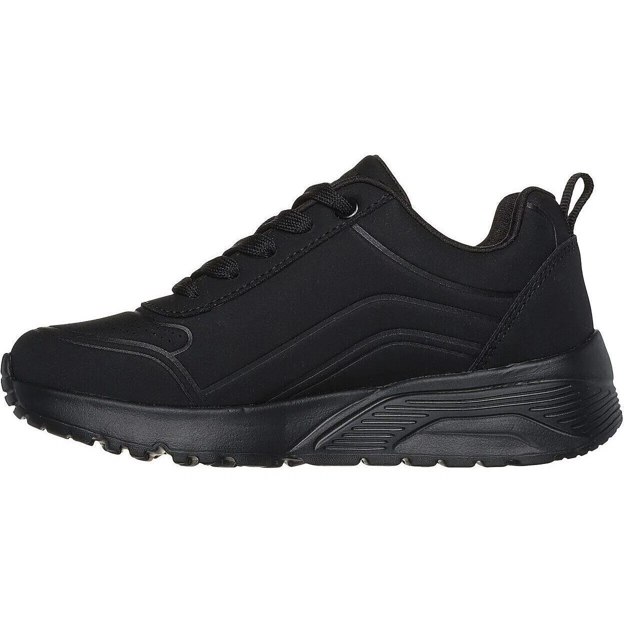 Детские кроссовки с легкой шнуровкой Skechers Uno Lite - Easy Zip, Schwarz — фото 3