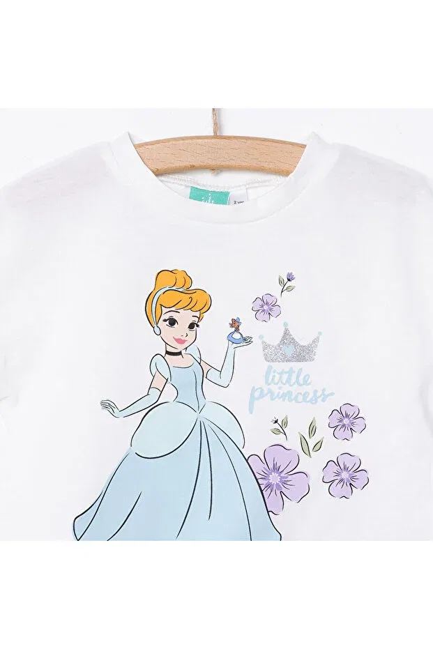 Детский комплект футболки и леггинсов с принтом Princess Disney, Белый — фото 3