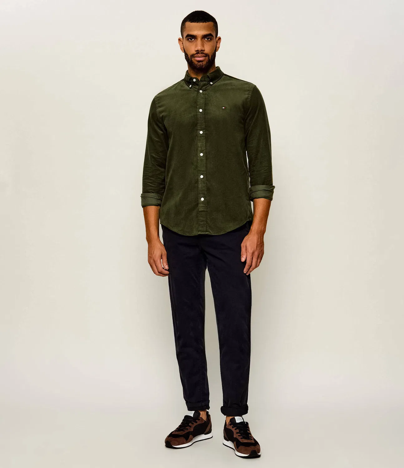 Рубашка с длинным рукавом Tommy Hilfiger, Verde Oliva — фото 2