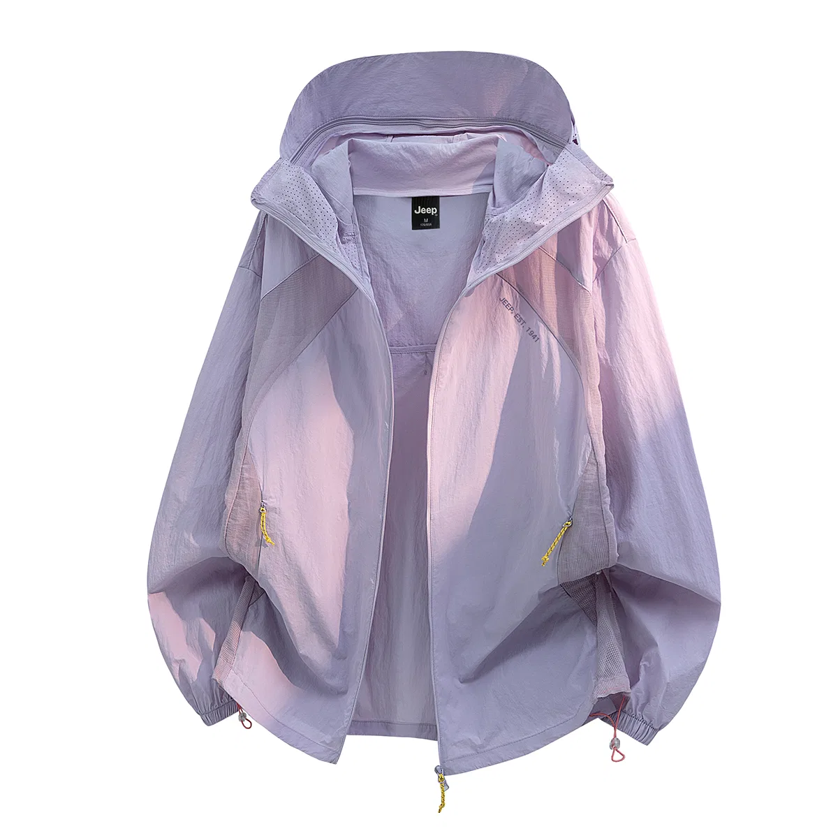 Детская ветровка солнцезащитная с капюшоном Jeep Ice Peak Sun Protection Collection, White Rattan Purple