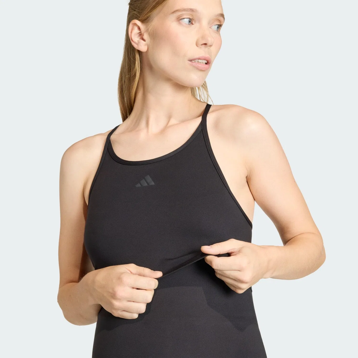 Женский топ для беременных с принтом Workout Tanktop Umstandsmode Adidas, Schwarz — фото 4