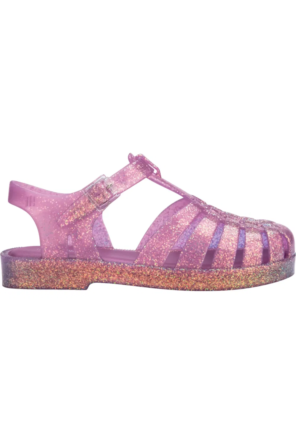 Детские сандалии рыбацкие водонепроницаемые Posession Mini Melissa, Glitter Lilac — фото 2