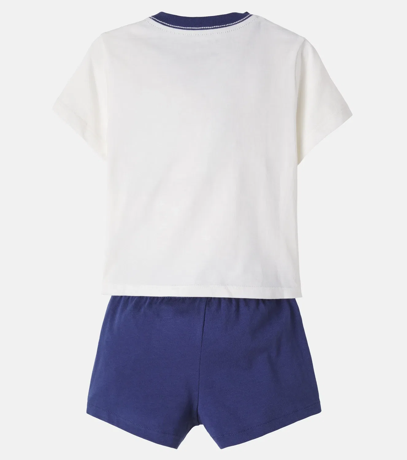 Комплект из футболки и шорт с пуговицами на плече Polo Ralph Lauren Kids, белый — фото 2